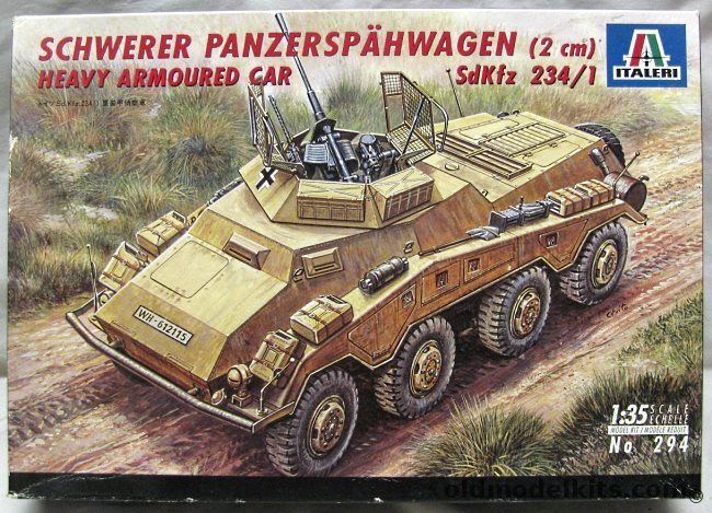Italeri 1/35 Panzerspahwagen Sd.Kfz 234/1 Heavy Armored Car, 294 plastic model kit